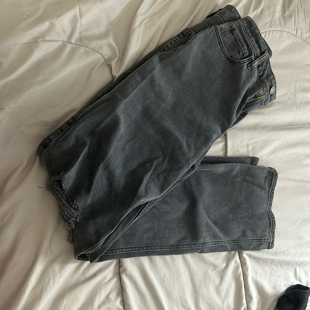 dad jeans high rise size 26 black ripped